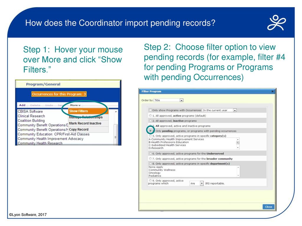How does the Coordinator import pending records