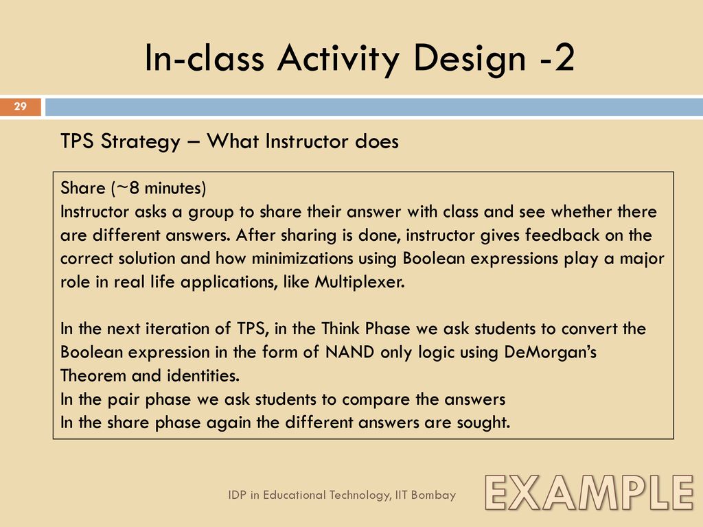 In-class Activity Design -2