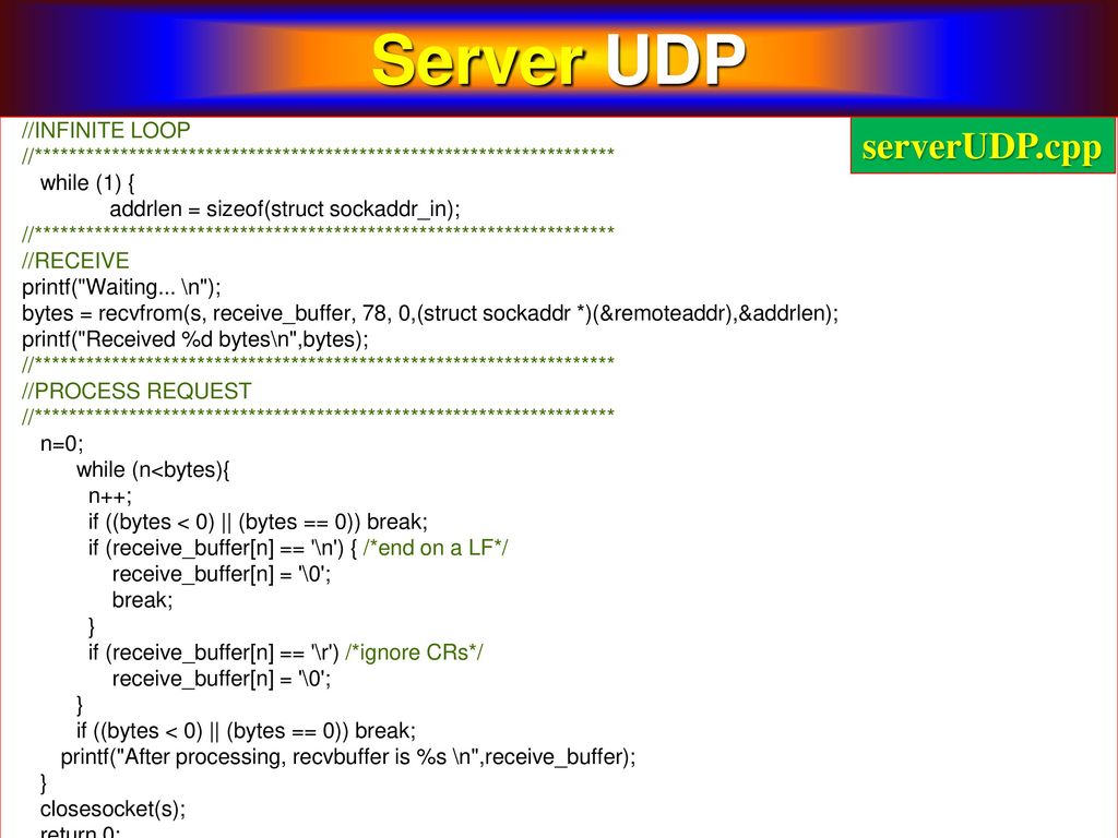 Part 2 socket programming udp ppt download