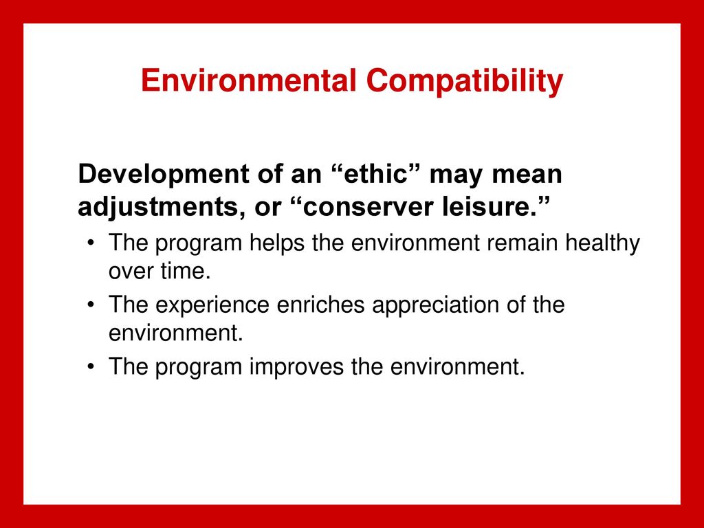 Environmental Compatibility