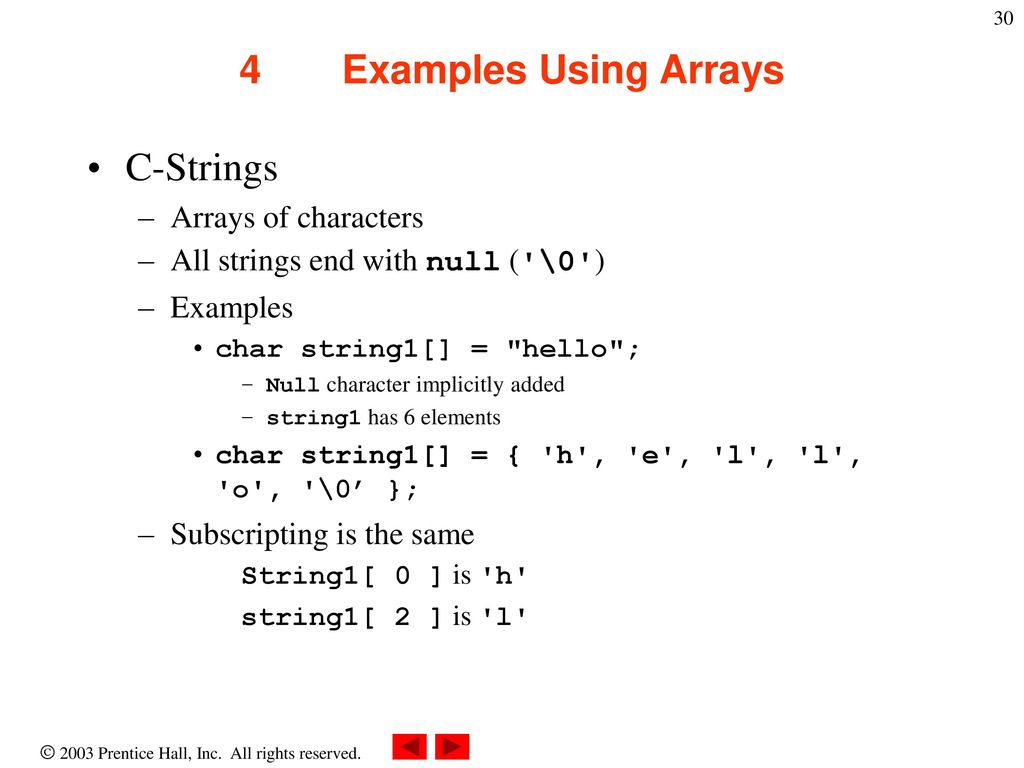 Arrays Outline 1 Introduction 2 Arrays 3 Declaring Arrays - ppt download
