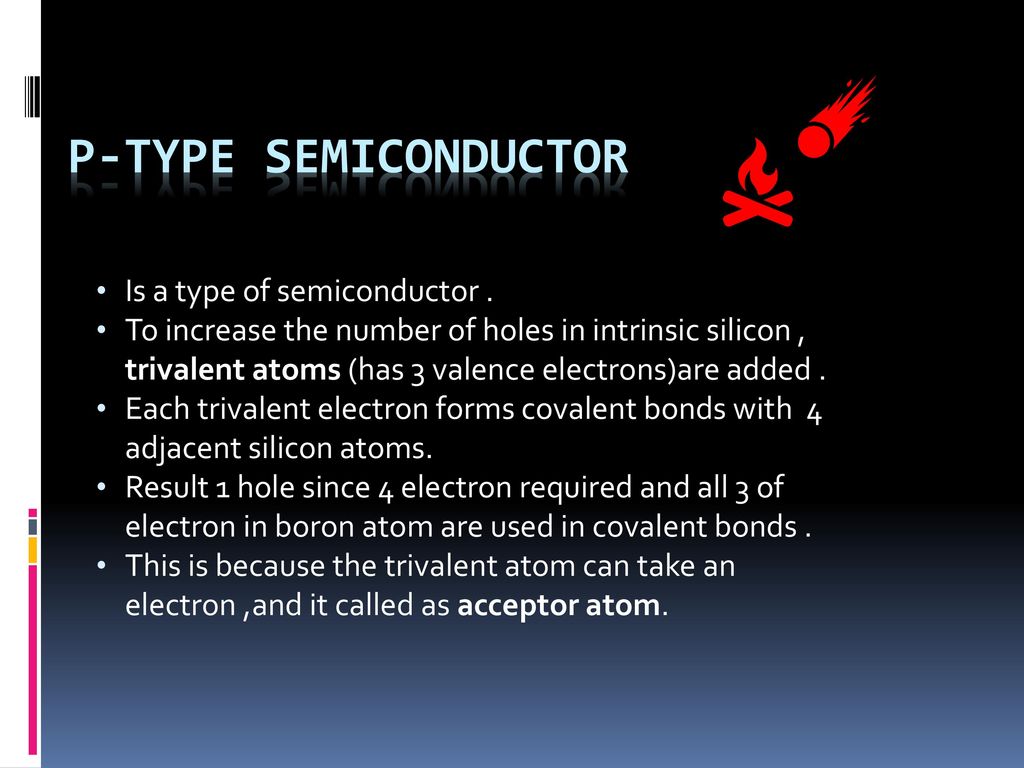 P-Type semiconductor Is a type of semiconductor .