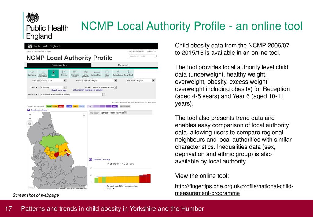 NCMP Local Authority Profile - an online tool