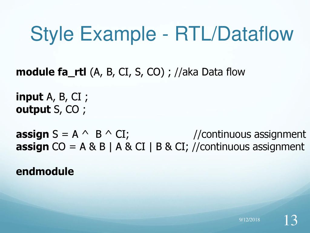 Intro to Verilog HDL Combinational Blocks - ppt download