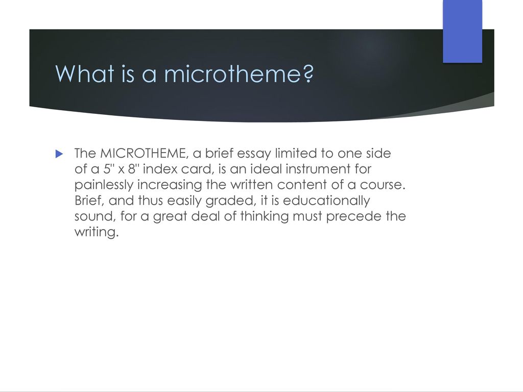 what is a microtheme