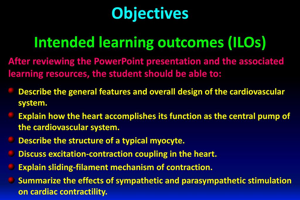 Intended learning outcomes (ILOs)