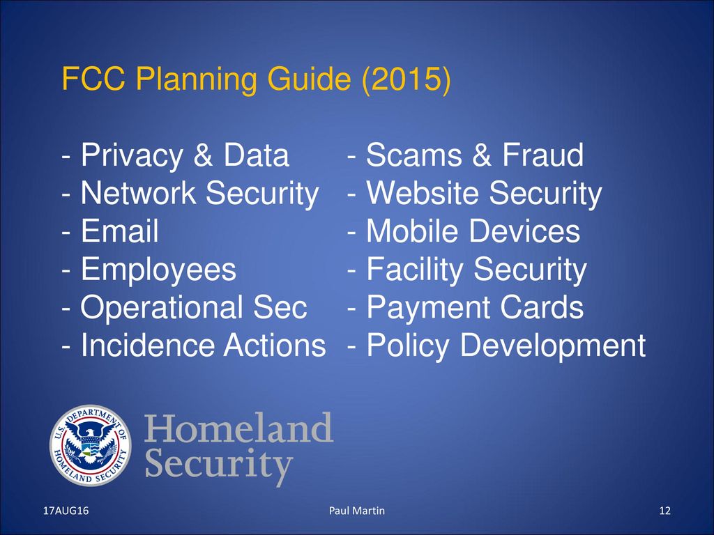 FCC Planning Guide (2015) - Privacy & Data