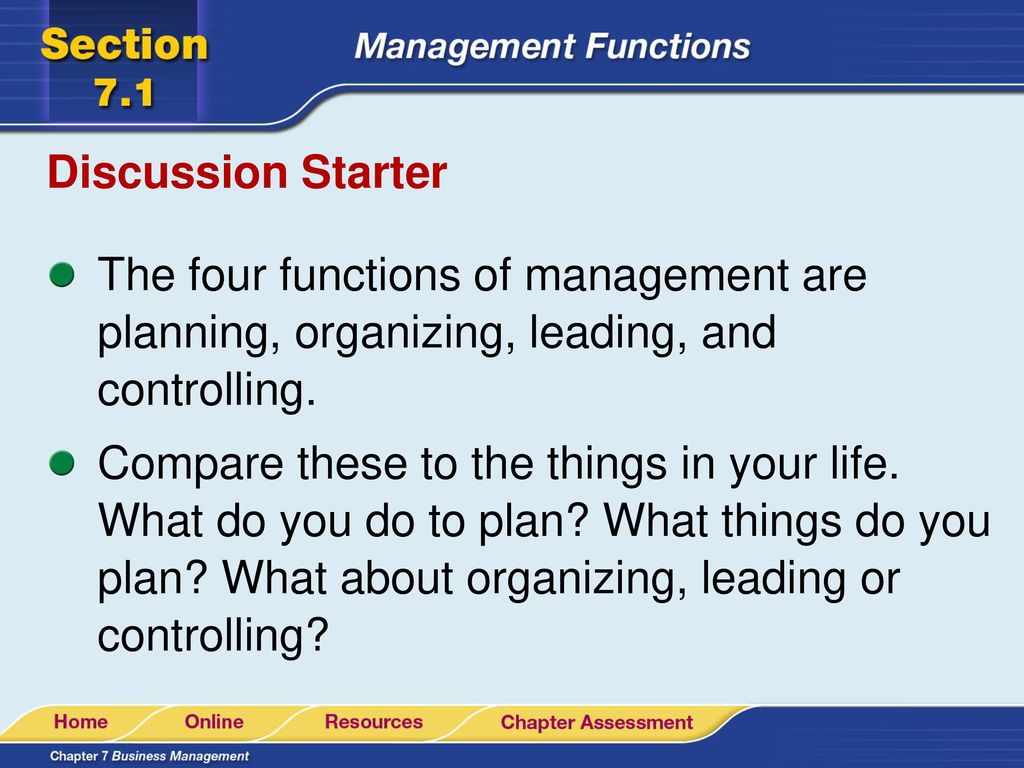 Read to Learn Describe the overall purpose of management. Discuss the four  functions of management. - ppt download