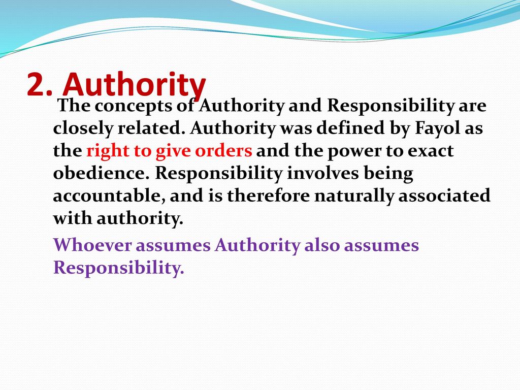 2. Authority
