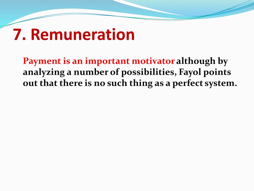 7. Remuneration