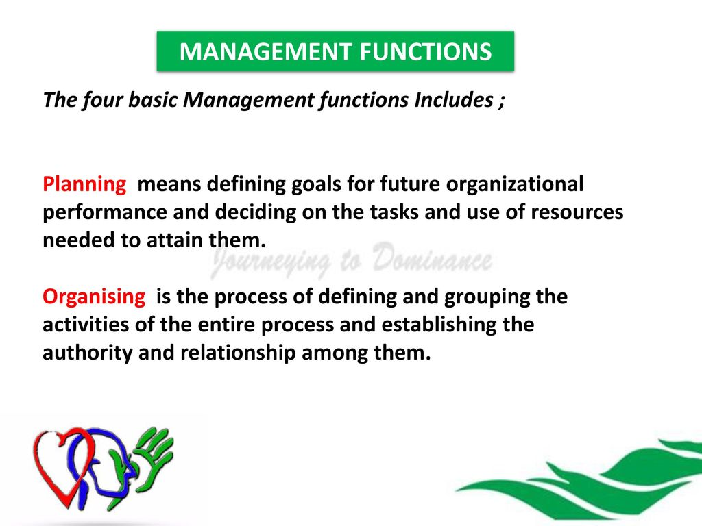 four fundamental management functions