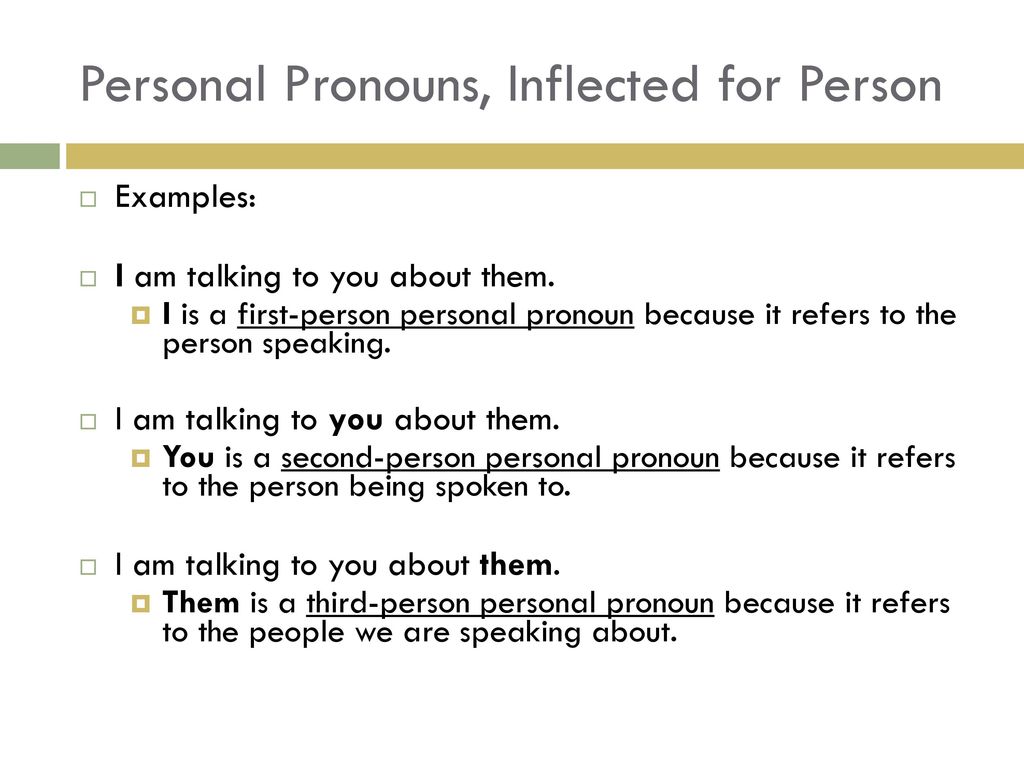 First Person Pronouns