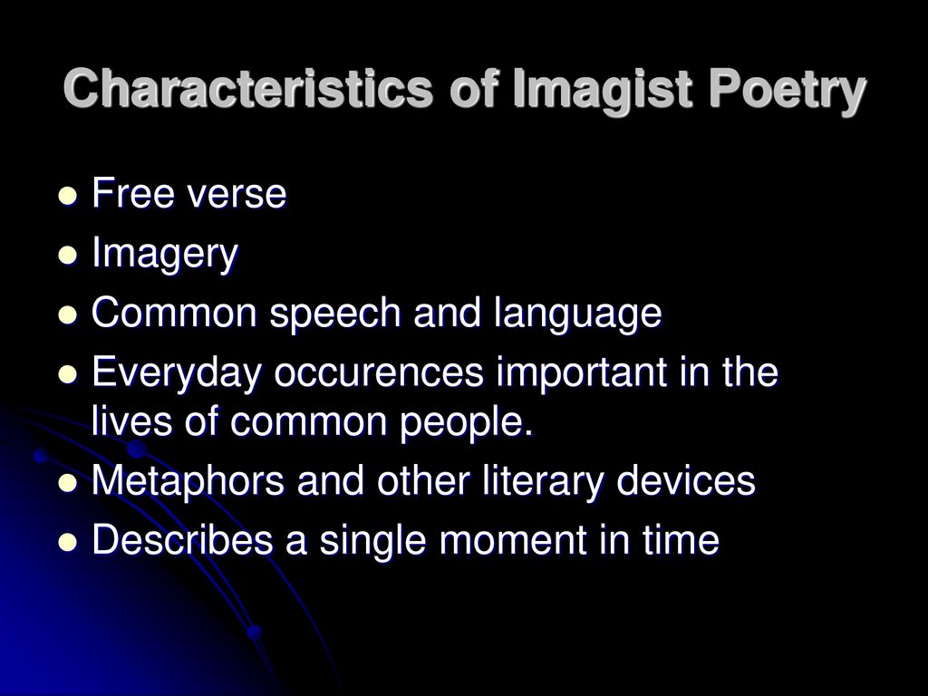 the imagist movement