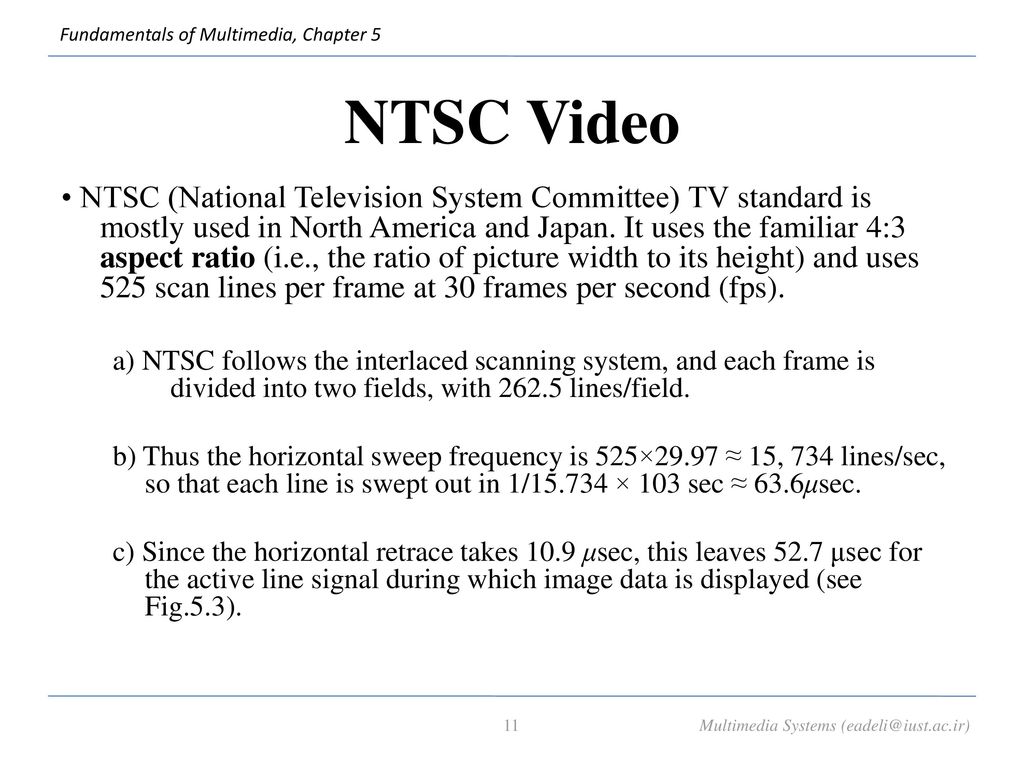 Chapter 5 Fundamental Concepts In Video - Ppt Download