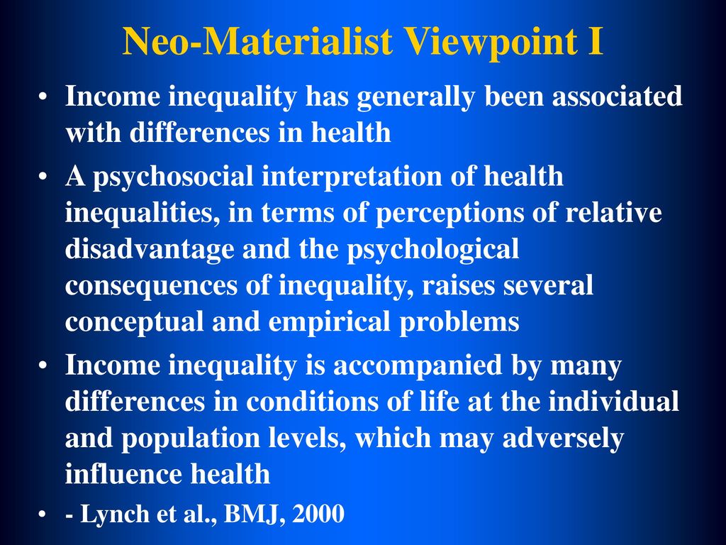 Neo-Materialist Viewpoint I