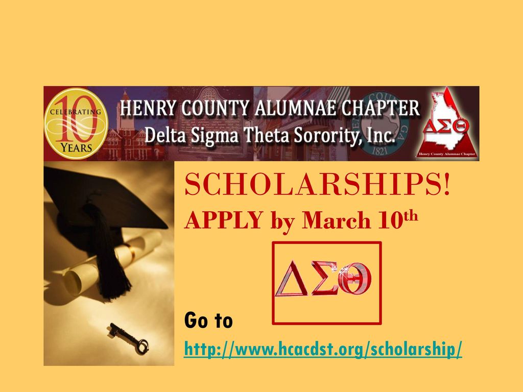 SCHOLARSHIPS! APPLY by March 10th