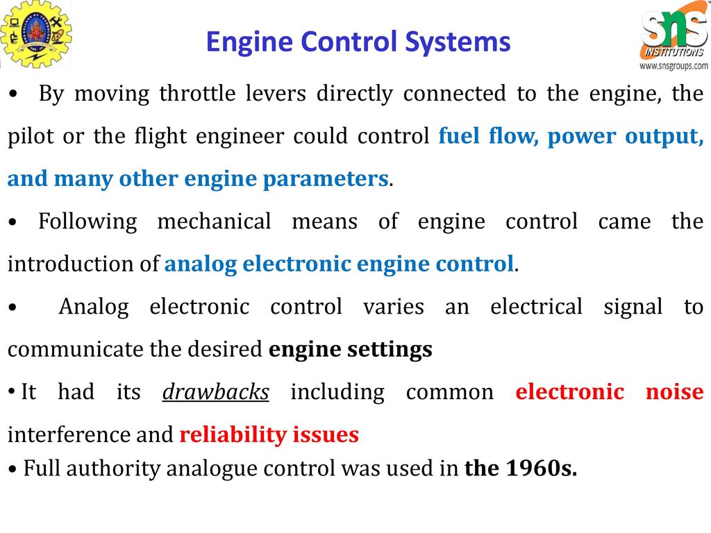 Engine Control Systems - ppt download