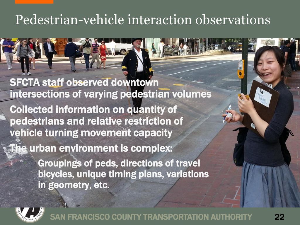 Pedestrian-vehicle interaction observations