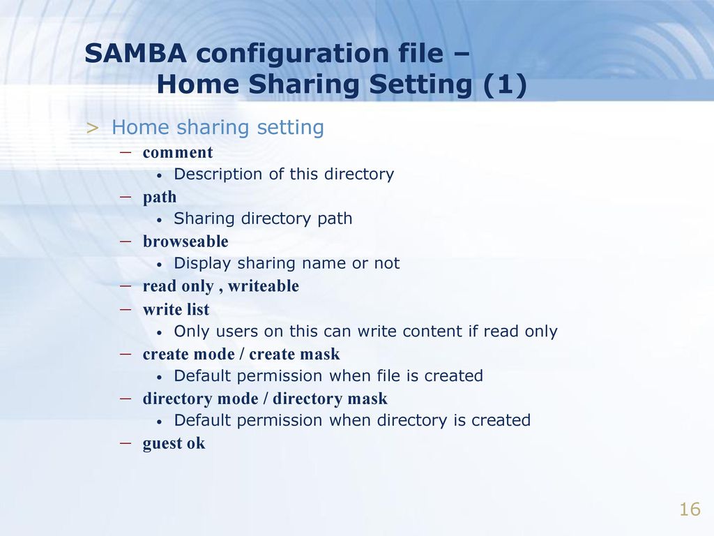 Exercise 7 samba ppt download