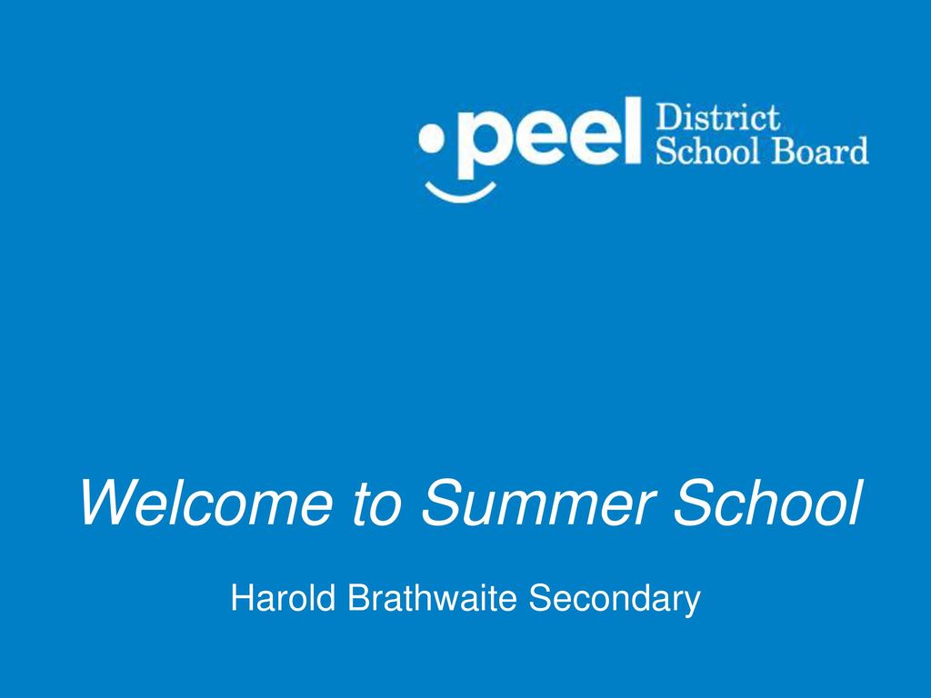 Welcome To Summer School - Ppt Download