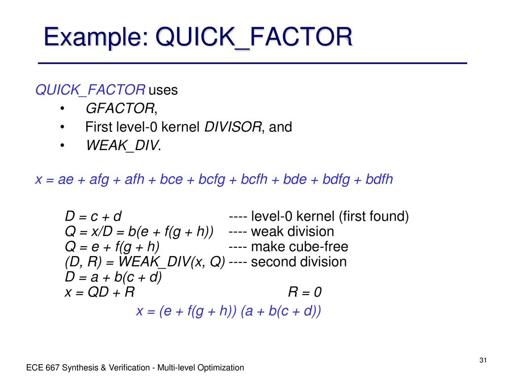 Ece 667 Synthesis And Verification Of Digital Systems Ppt Download