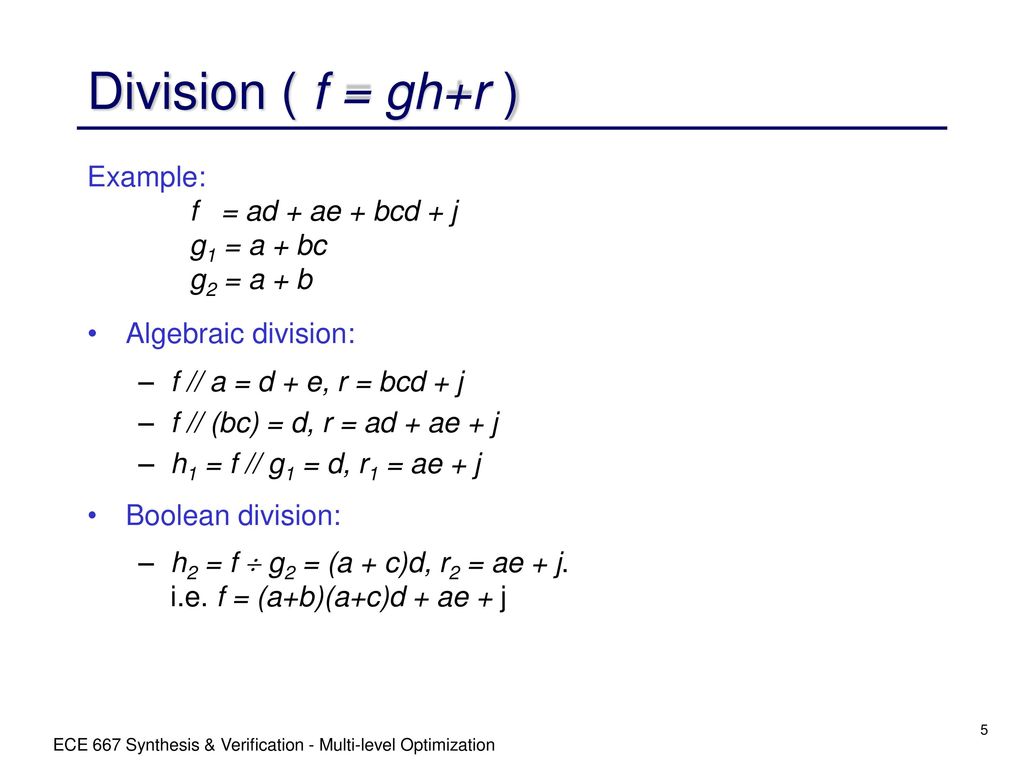 Ece 667 Synthesis And Verification Of Digital Systems Ppt Download