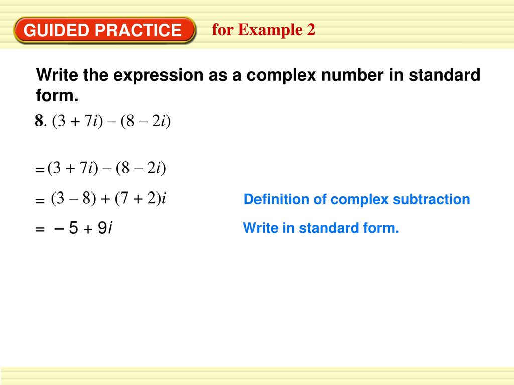 Add and subtract complex numbers - ppt download