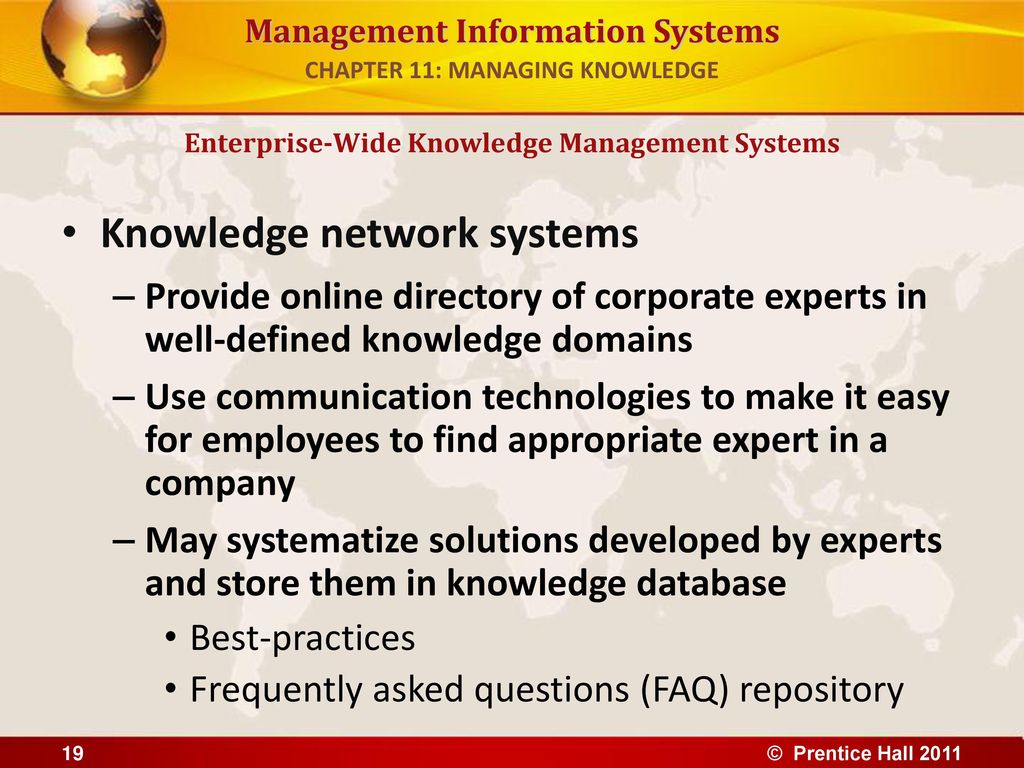 CHAPTER 11: MANAGING KNOWLEDGE