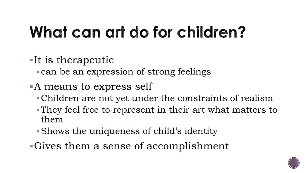 What can art do for children