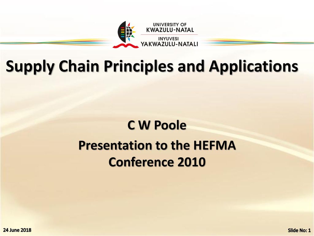 Supply Chain Principles and Applications ppt download