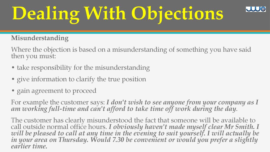 Dealing With Objections