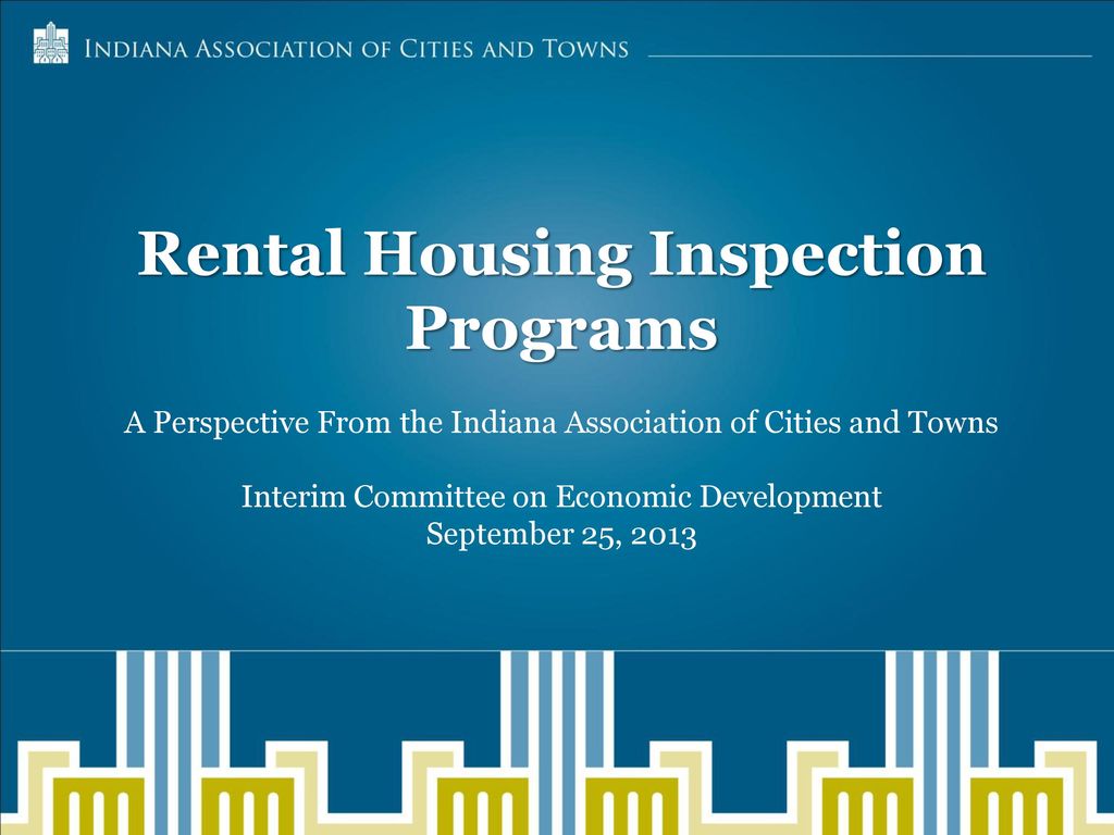 Rental Housing Inspection Programs ppt download