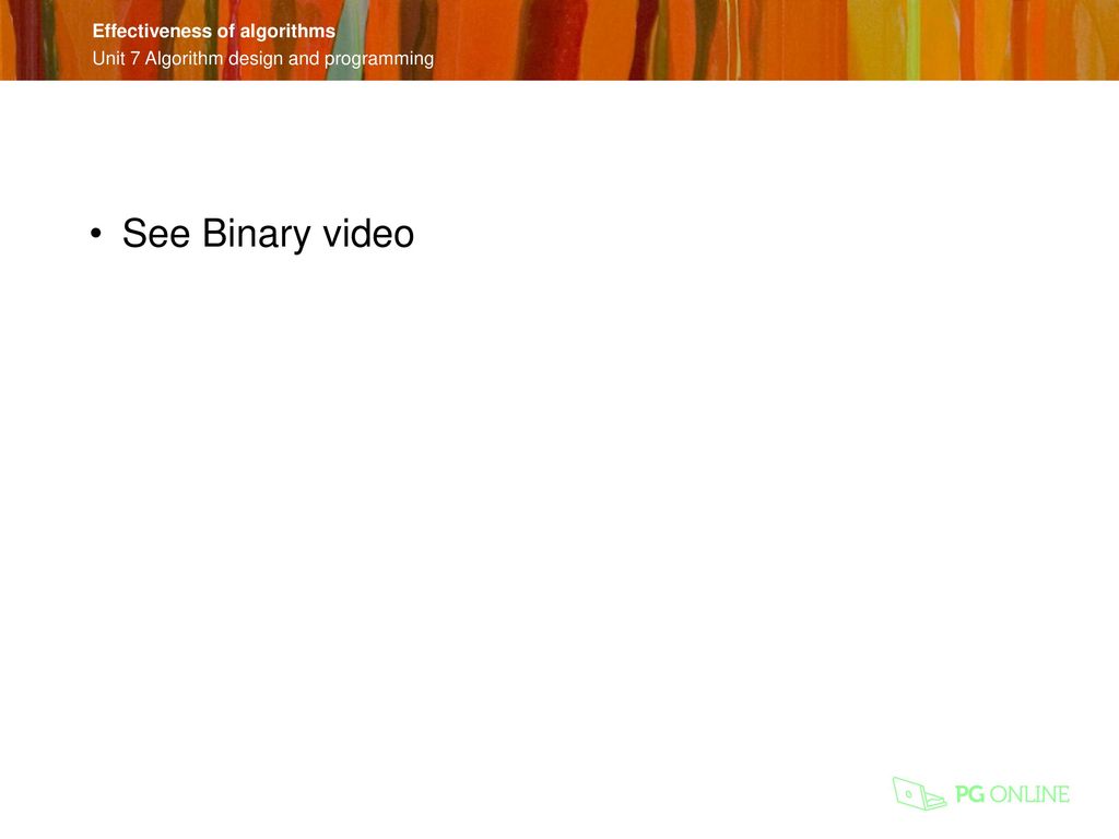 See Binary video