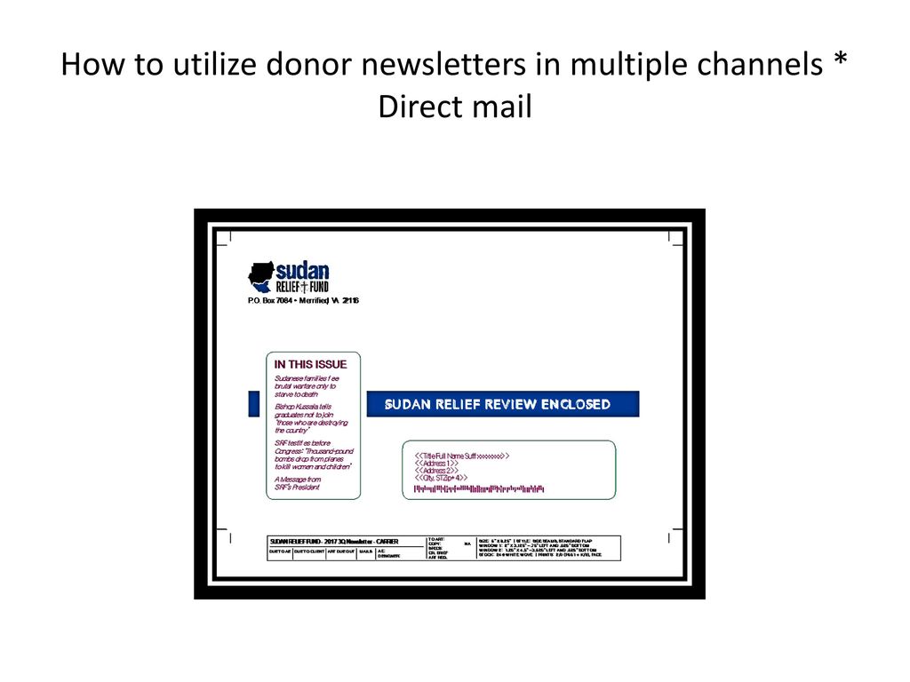 What Goes Into a Donor Newsletter ppt download