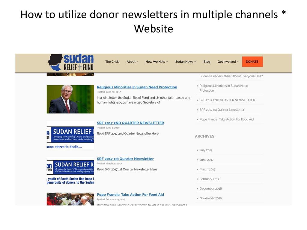 What Goes Into a Donor Newsletter ppt download