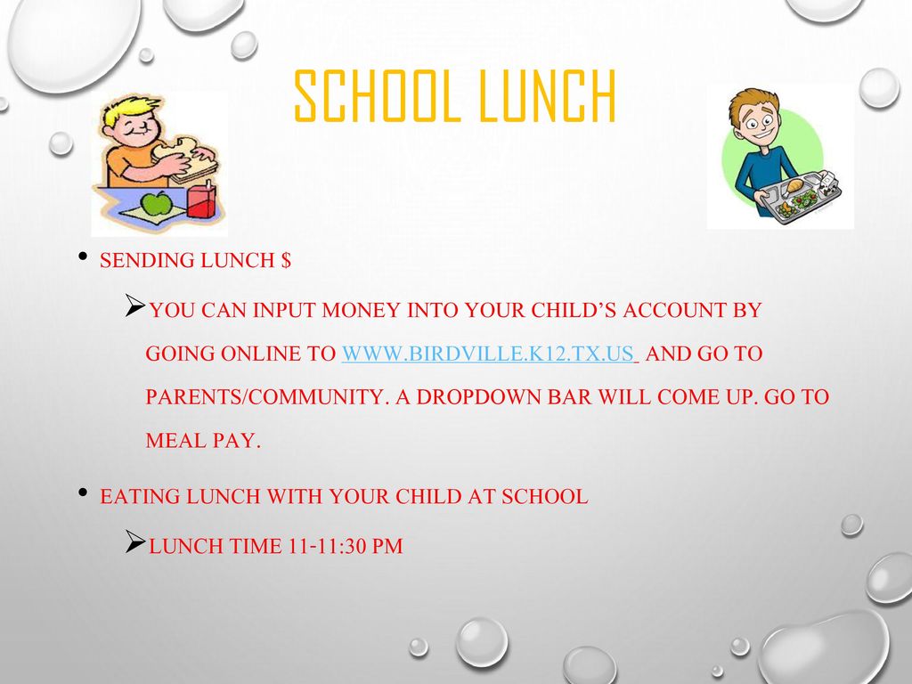 School Lunch Sending Lunch $