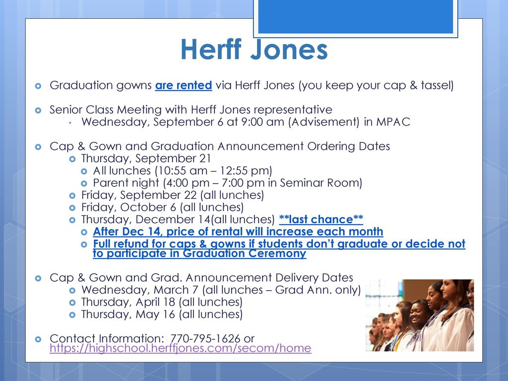 Herff Jones Graduation Gown Size Chart