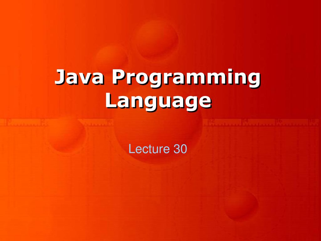 Java Programming Language - ppt download