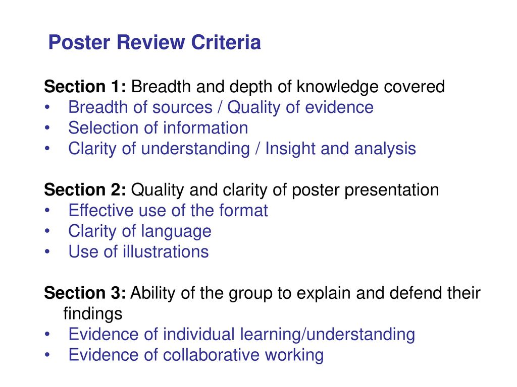 Poster Review Criteria