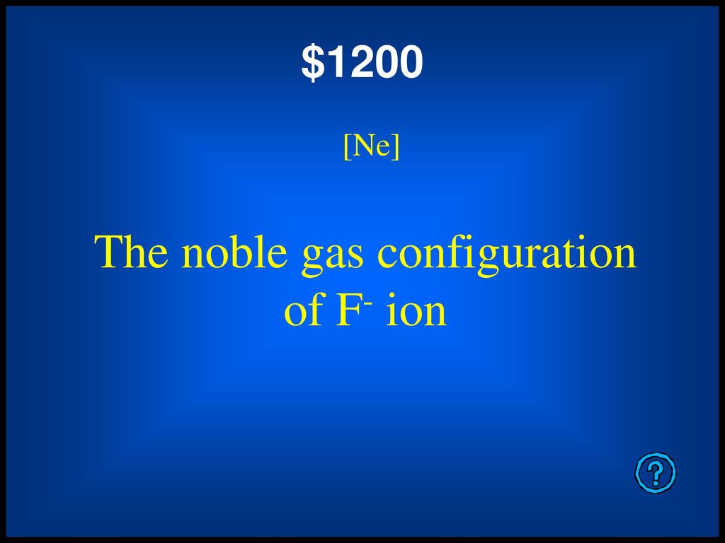 The noble gas configuration of F- ion