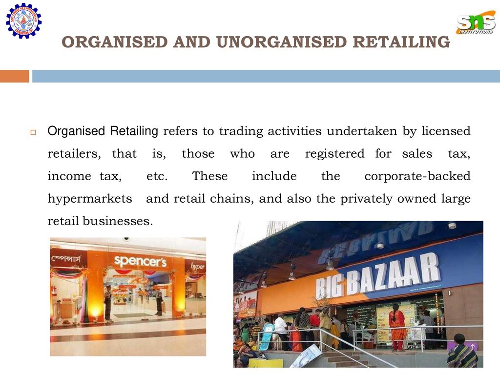 unorganized retail meaning