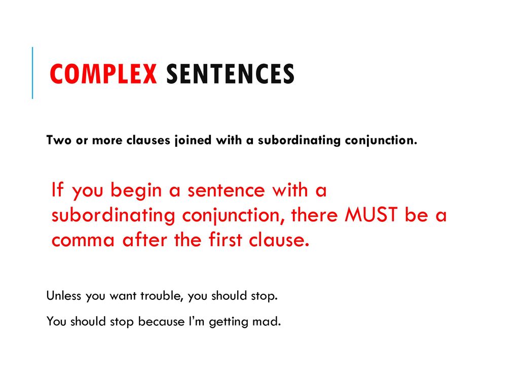 The Four Sentence Structures - ppt download