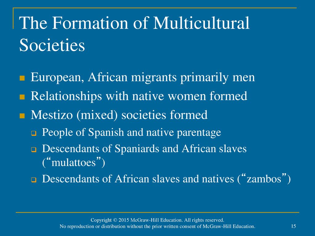 The Formation of Multicultural Societies