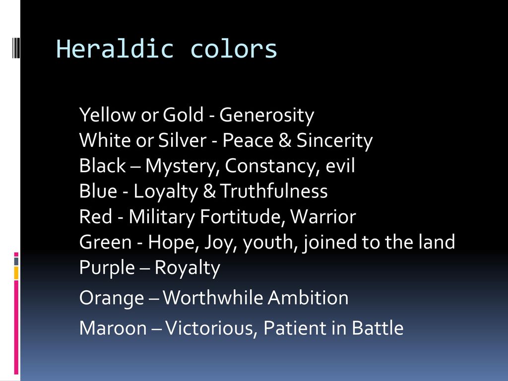 Heraldic colors