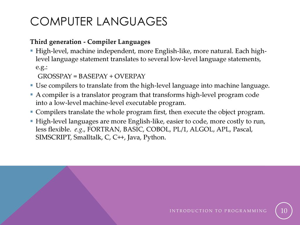 Introduction to programming ppt download