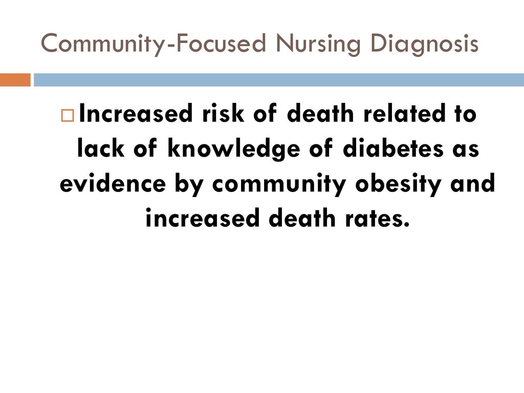 Community-Focused Nursing Diagnosis
