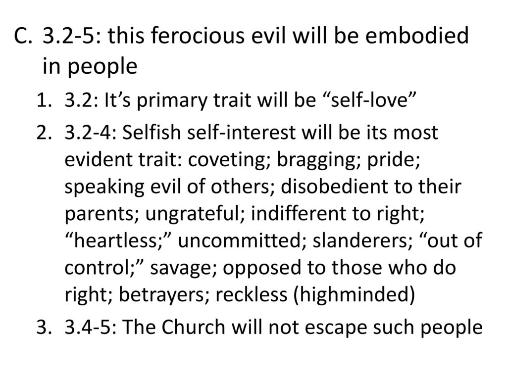 II Timothy 3: A Study in Evil - ppt download