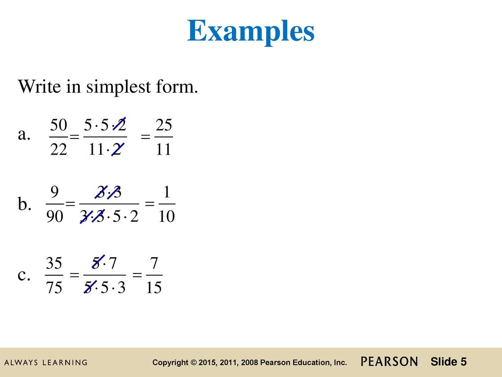 Simplest Form of a Fraction - ppt download