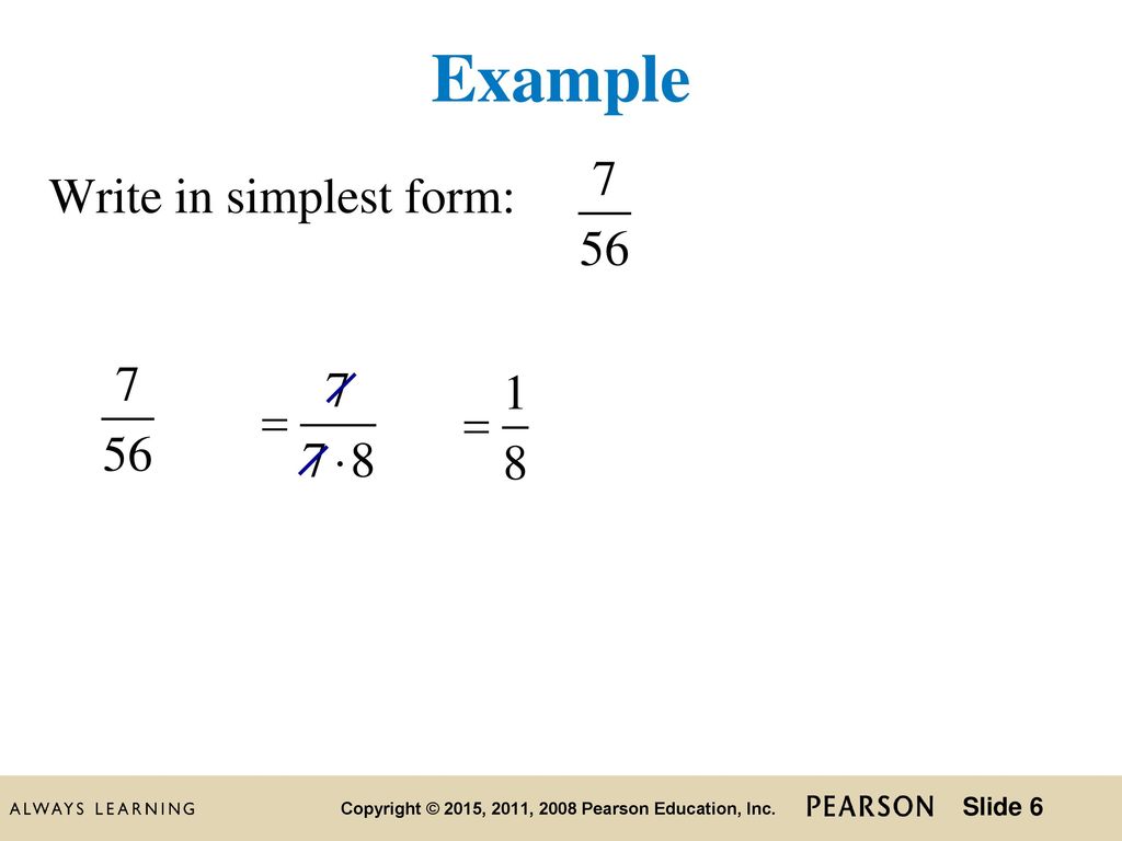 Simplest form of a fraction ppt download