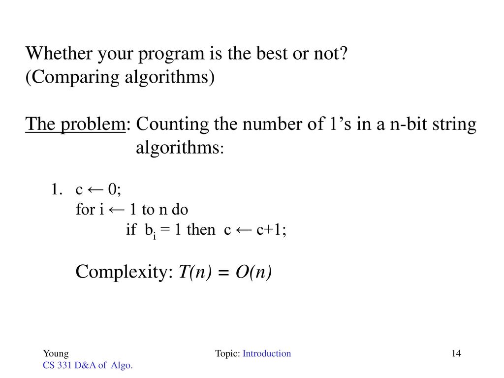 Introduction Algorithms Order Analysis of Algorithm - ppt download
